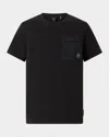 Moose Knuckles Dalon Chest Pocket Cotton T-shirt In Black