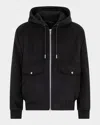 Moose Knuckles Ellington Bomber Jacket With Removable Hooded Insert In Black