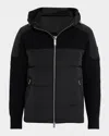 Moose Knuckles Men's Glenvale Knit Hybrid Jacket In Black