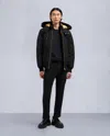 Moose Knuckles Men's Gold Ballistic Bomber Neoshear In Black