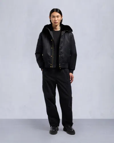 Moose Knuckles Men's Gold Series Denali Bomber Jacket In Black