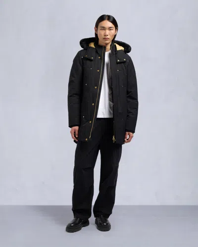 Moose Knuckles Men's Gold Stirling Parka Neoshear In Black