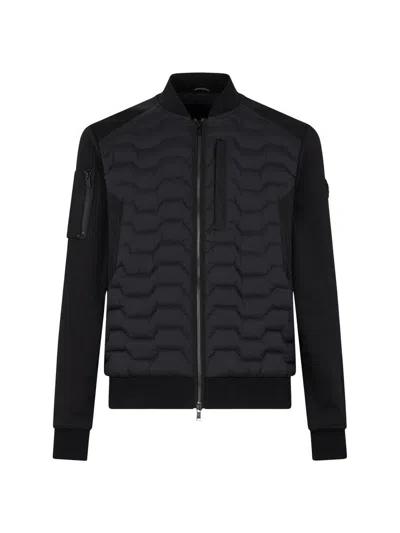 Moose Knuckles Men's Granite Down Bomber Jacket In Black