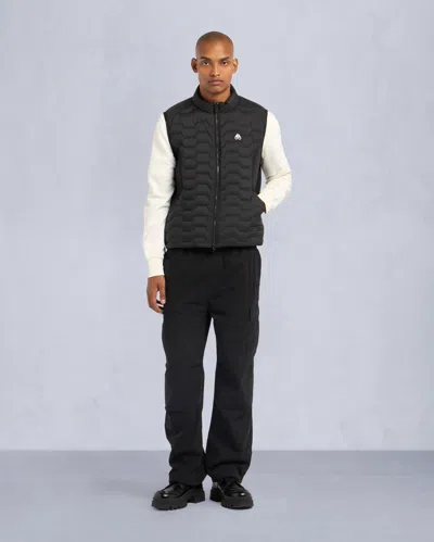 Moose Knuckles Men's Granite Down Hybrid Vest In Black
