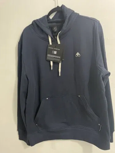 Pre-owned Moose Knuckles Men Hoodie In Blue