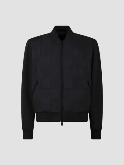 Moose Knuckles Men's Hybrids Atlas Nylon Bomber Jacket In Black
