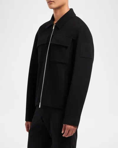 Moose Knuckles Men's Perido Shirt-bomber Jacket Hybrid In Black