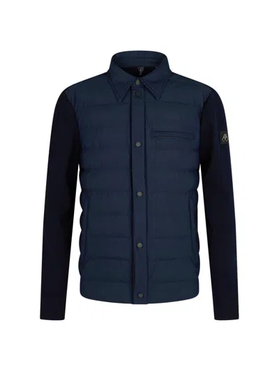Moose Knuckles Men's Marble Down Hybrid Shirt Jacket In Blue