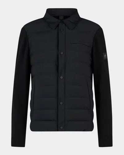 Moose Knuckles Men's Marble Hybrid Overshirt In Black