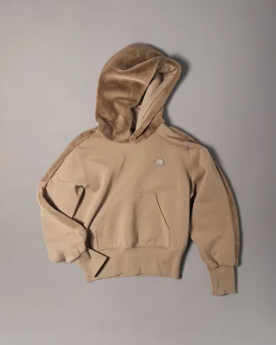 Moose Knuckles Mix Media Bunny Hoodie In Nude