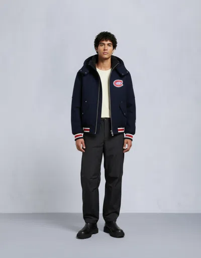 Moose Knuckles Men's Nhl X  Canadiens Bomber Jacket In Blue