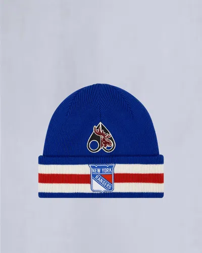 Moose Knuckles Men's Nhl X  Rangers Beanie In Blue