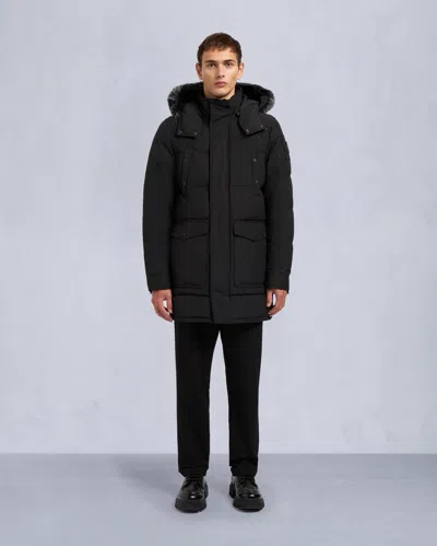 Moose Knuckles Men's Onyx Shearling Big Ridge Parka In Black
