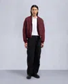 Moose Knuckles Men's Reversible Bunny Bomber Jacket In Burgundy