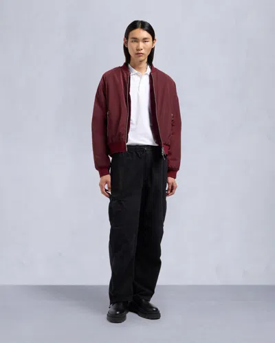 Moose Knuckles Men's Reversible Bunny Bomber Jacket In Burgundy