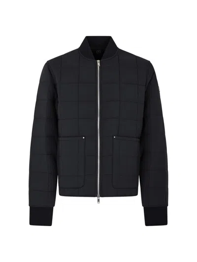 Moose Knuckles Men's Shell Jackets Walker Liner Quilted Puffer Bomber Jacket In Black