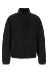 Moose Knuckles Black Stretch Nylon Down Jacket In Black