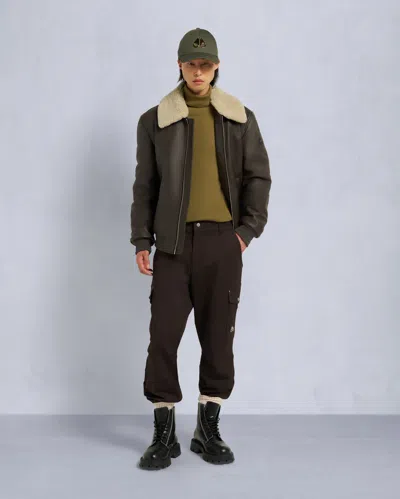 Moose Knuckles Men's Toba Bomber Jacket In Brown
