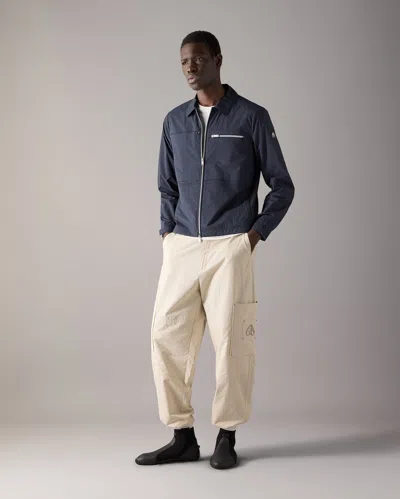 Moose Knuckles Men's Top Flight Shirt Jacket In Blue