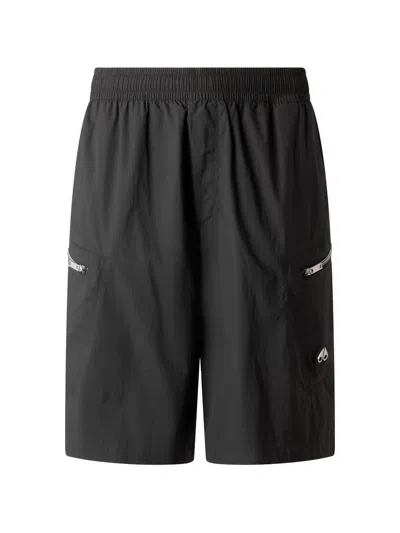 Moose Knuckles Flight Cargo Shorts In Black