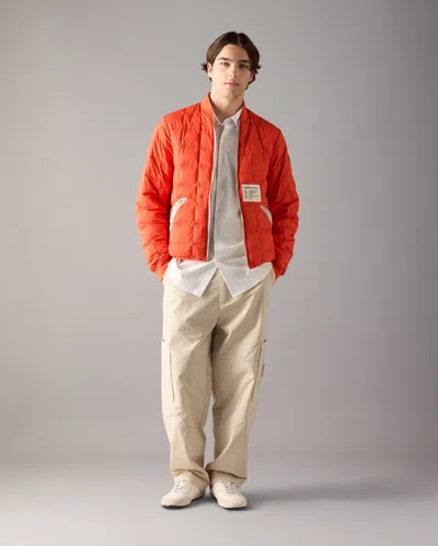 Moose Knuckles Men's Transit Liner Bomber Jacket In Orange