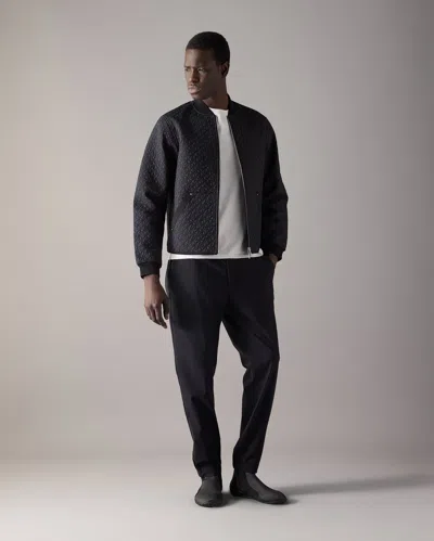 Moose Knuckles Men's Transit Liner Monogram Bomber Jacket In Black