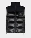 Moose Knuckles Victory Peak Black Nylon Blend Vest In Black