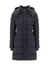 Moose Knuckles Midi Down Jacket In Gray