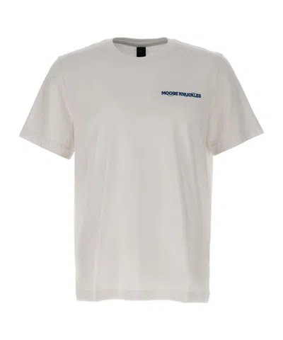 Moose Knuckles Mindfold Short-sleeve Graphic-print T-shirt In Neutral