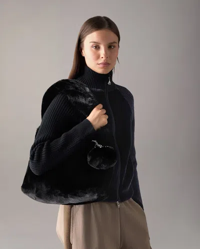 Moose Knuckles Mini Bunny Tote In Black