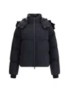 Moose Knuckles Quilted Jacket Removable Hood In Black