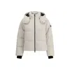 Moose Knuckles Misti Hooded Puffer Jacket In Neutral