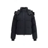 Moose Knuckles Quilted Jacket Removable Hood In Blue