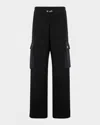 Moose Knuckles Mixed-media Drawstring Track Pants In Black