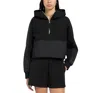 Moose Knuckles Mixed Media Hoodie In Black