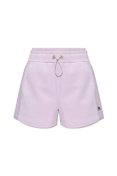 Moose Knuckles Mixmedia Shorts In Purple