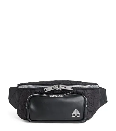 Moose Knuckles Monogram Belt Bag In Black