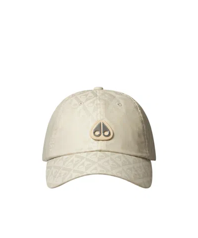 Moose Knuckles Monogram Crescent Logo Cap In Gold