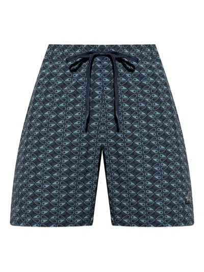 MOOSE KNUCKLES MONOGRAM-PATTERN SWIM SHORTS