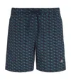 Moose Knuckles Monogram Swim Shorts In Navy