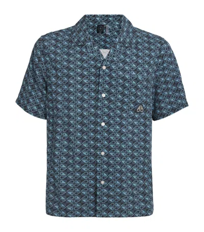 MOOSE KNUCKLES MONOGRAM THE BAY SHORT-SLEEVE SHIRT
