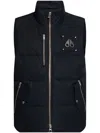Moose Knuckles Black Westmount Vest In Blue