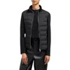 Moose Knuckles Naomi 800 Fill Power Down Hybrid Jacket In Black
