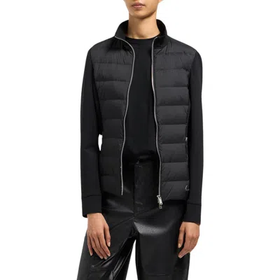Moose Knuckles Naomi 800 Fill Power Down Hybrid Jacket In Black