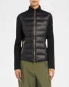 Moose Knuckles Naomi Hybrid Puffer Jacket In Black