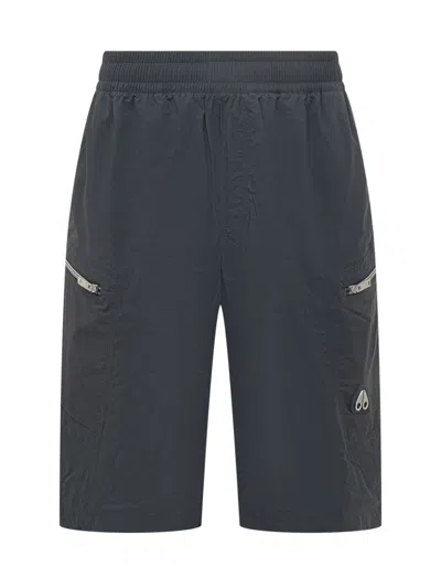 Moose Knuckles Navy Blue Solid Shorts
