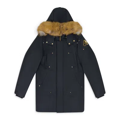 Moose Knuckles Navy / Gold Stag Lake Parka In Blue