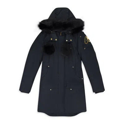 Moose Knuckles Navy Grand Metis Parka In Blue