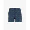 Moose Knuckles Monogram Swim Shorts In Navy
