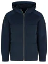 Moose Knuckles Long-sleeved Cotton Jacket In Blue